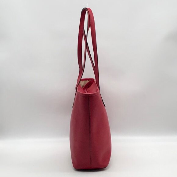Michael Kors Jet Set Red Saffiano Leather Tote - Picture 4 of 10